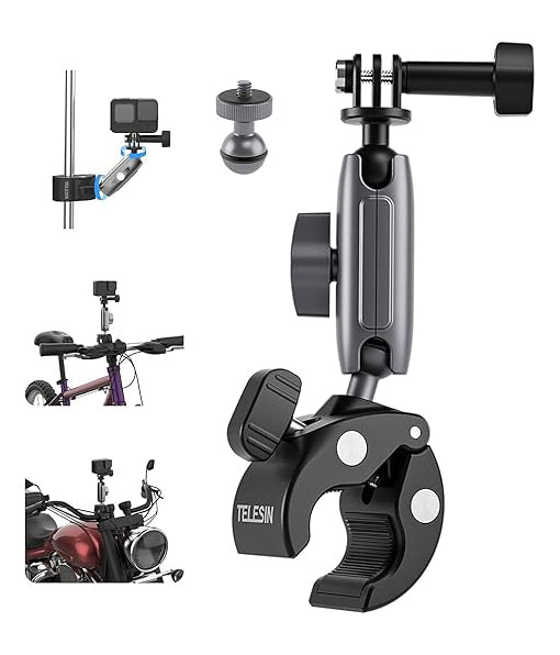 Universal Handlebar Tube Clamp Mount for Sport Cameras (Aluminium)