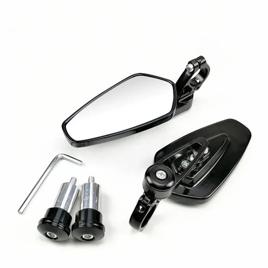 Motorcycle Bar End Mirrors - Universal 7/8" 22mm Handlebars